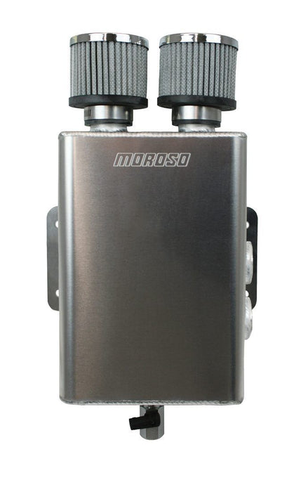 Moroso MOR85392 Air/Oil Separator Tank 2-Breathers / 2 16an Fem
