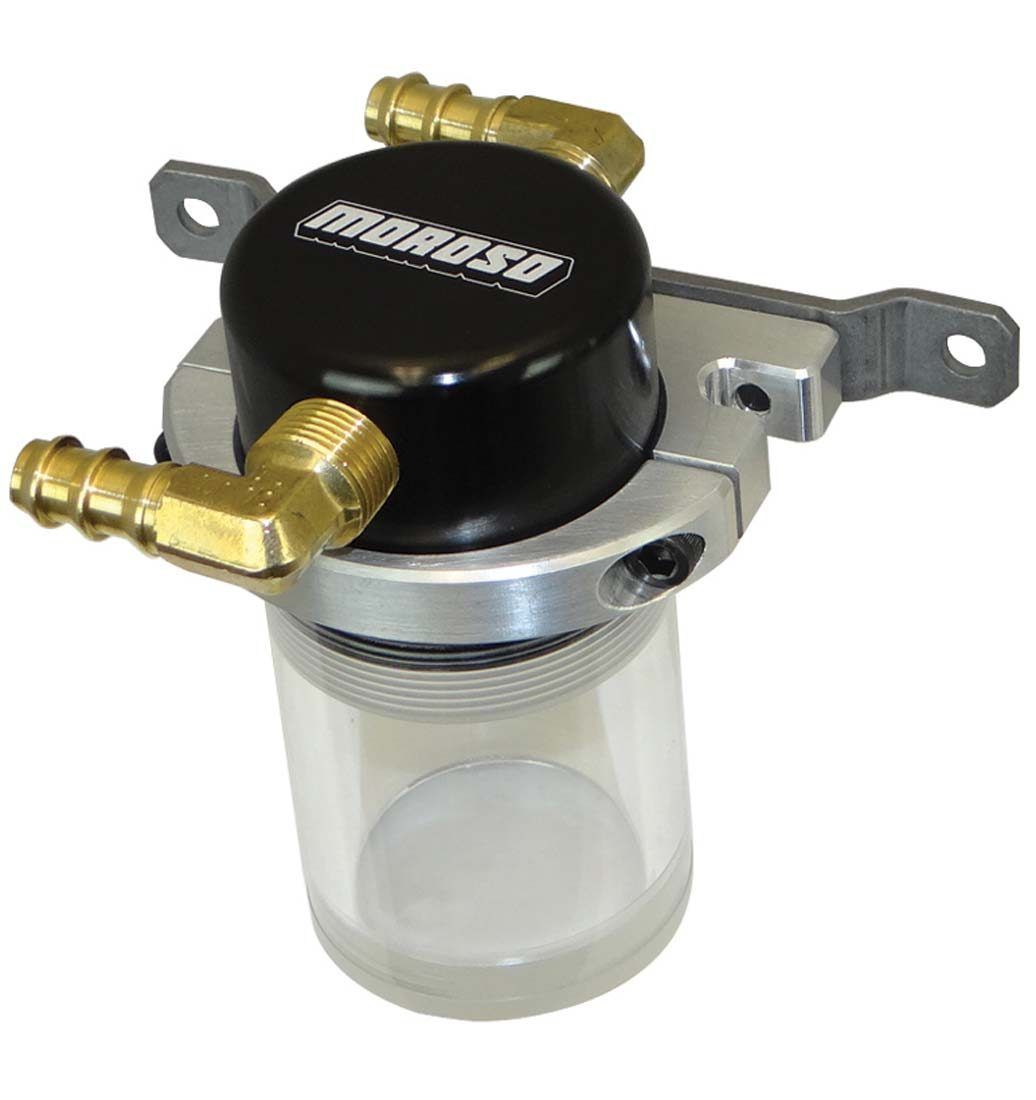 Moroso MOR85683 Air/Oil Separator Univ. Small Body Black