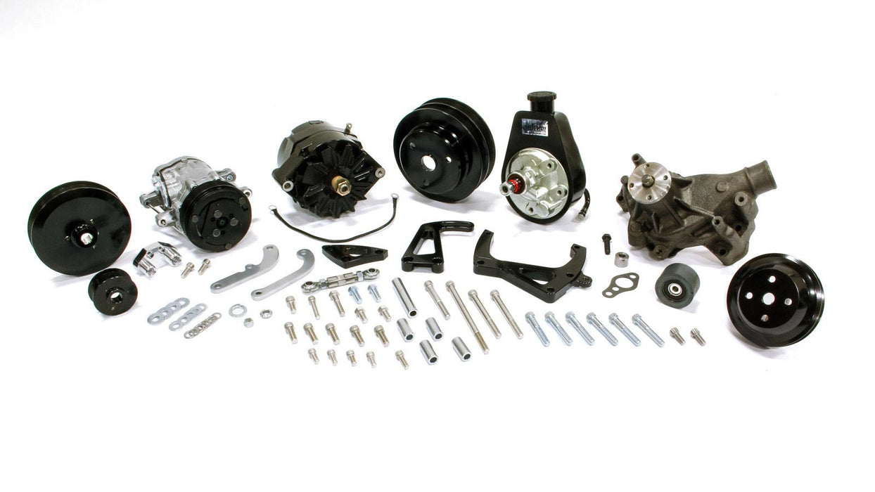 March Performance MPP21690-08 SBC Sport Track Pulley System LWP Black