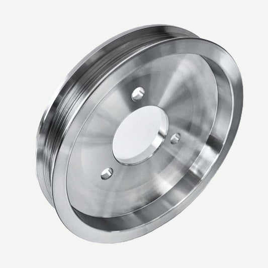 March Performance MPP7671 BBC Crank Pulley Polish W POL ASSY - CHEVY BB SW