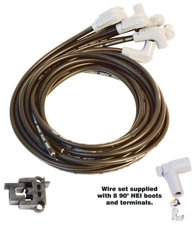 Msd Ignition MSD31223 8.5MM Spark Plug Wire Set - Black