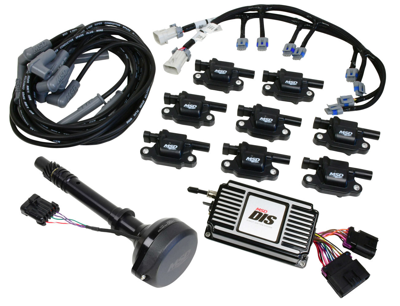 Msd Ignition MSD601513 DIS Ignition Kit - Black SBC/BBC