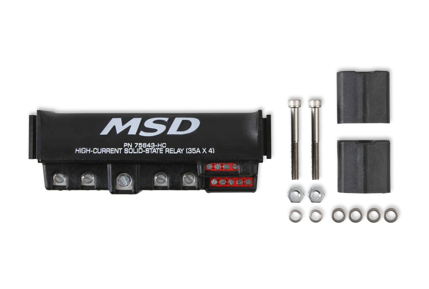 Msd Ignition MSD75643-HC High-Current Solid State Relay 35 Amp x 4 Black