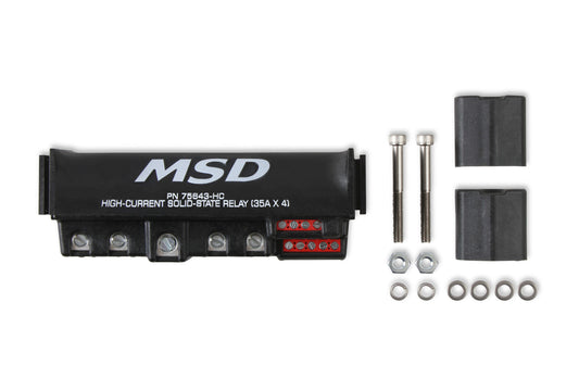 Msd Ignition MSD75643-HC High-Current Solid State Relay 35 Amp x 4 Black
