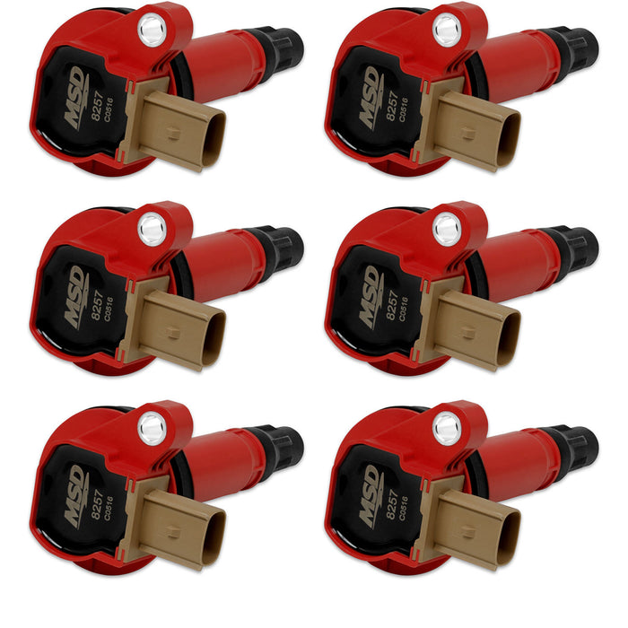 Msd Ignition MSD82576 Coils 6pk Ford Eco-Boost 3.5L V6 11-16 Red