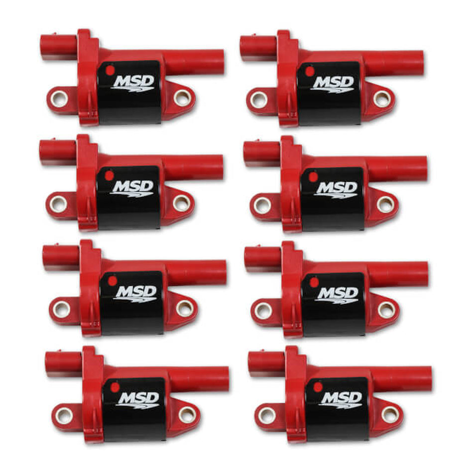 Msd Ignition MSD82688 Coil Red Round GM V8 2014-Up 8pk