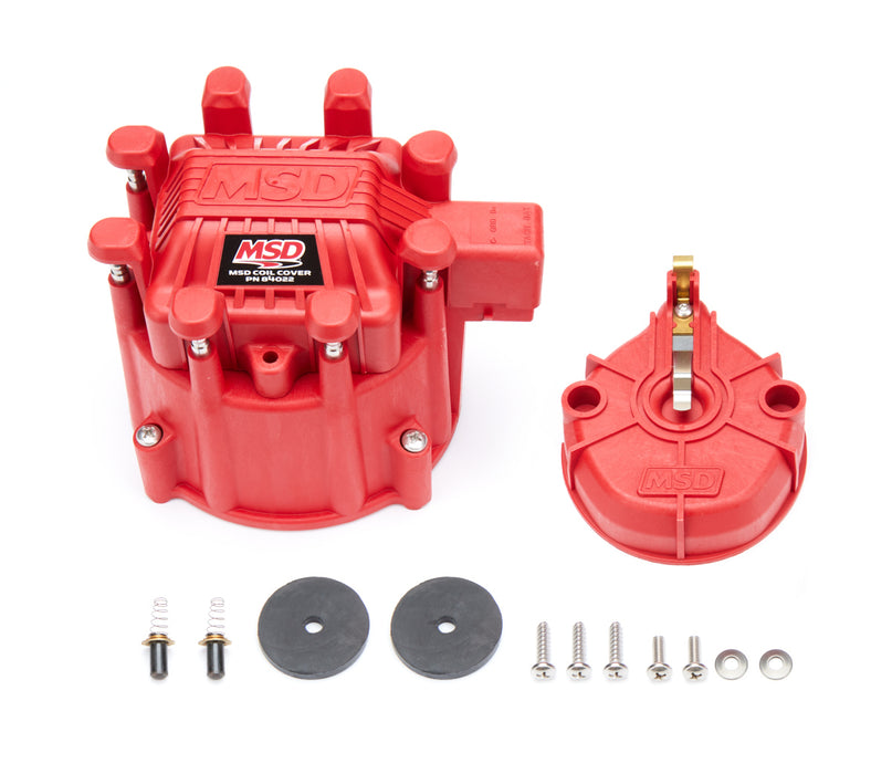 Msd Ignition MSD84023 Cap Rotor & Coil Cover Kit - GM HEI