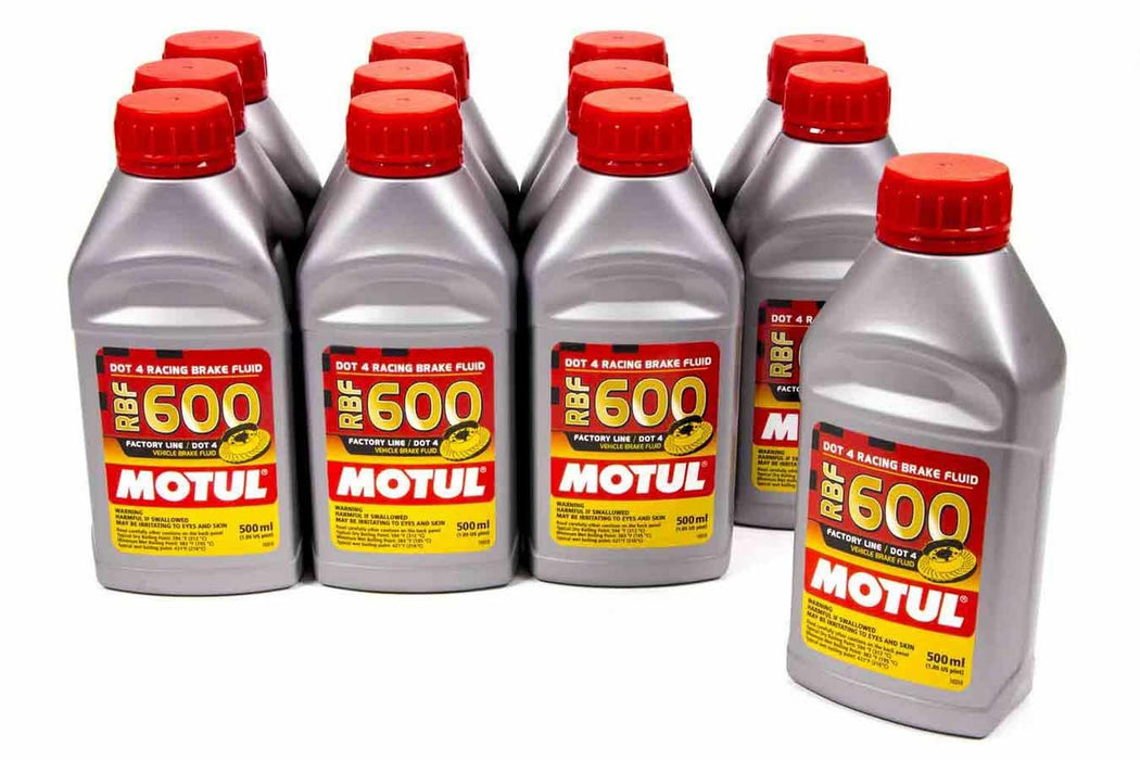 Motul USA MTL100949-12 RBF Brake Fluid 600 Degr ee case/12-1/2 Liter