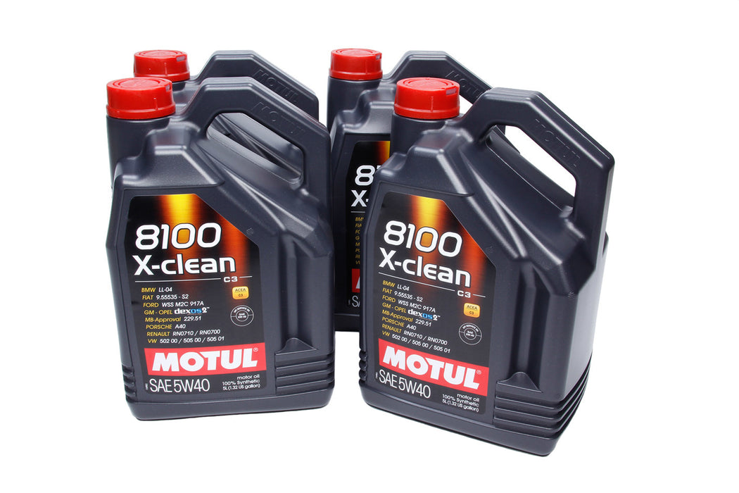 Motul USA MTL102051-4 8100 X-Clean 5w40 Case 4x5 Liter Dexos2