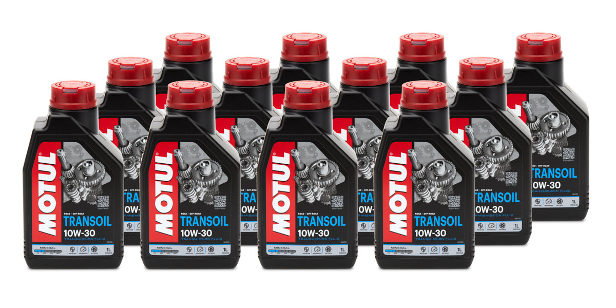Motul USA MTL105894-12 Transoil 10w30 Case 12-1 Liter Wet Clutch