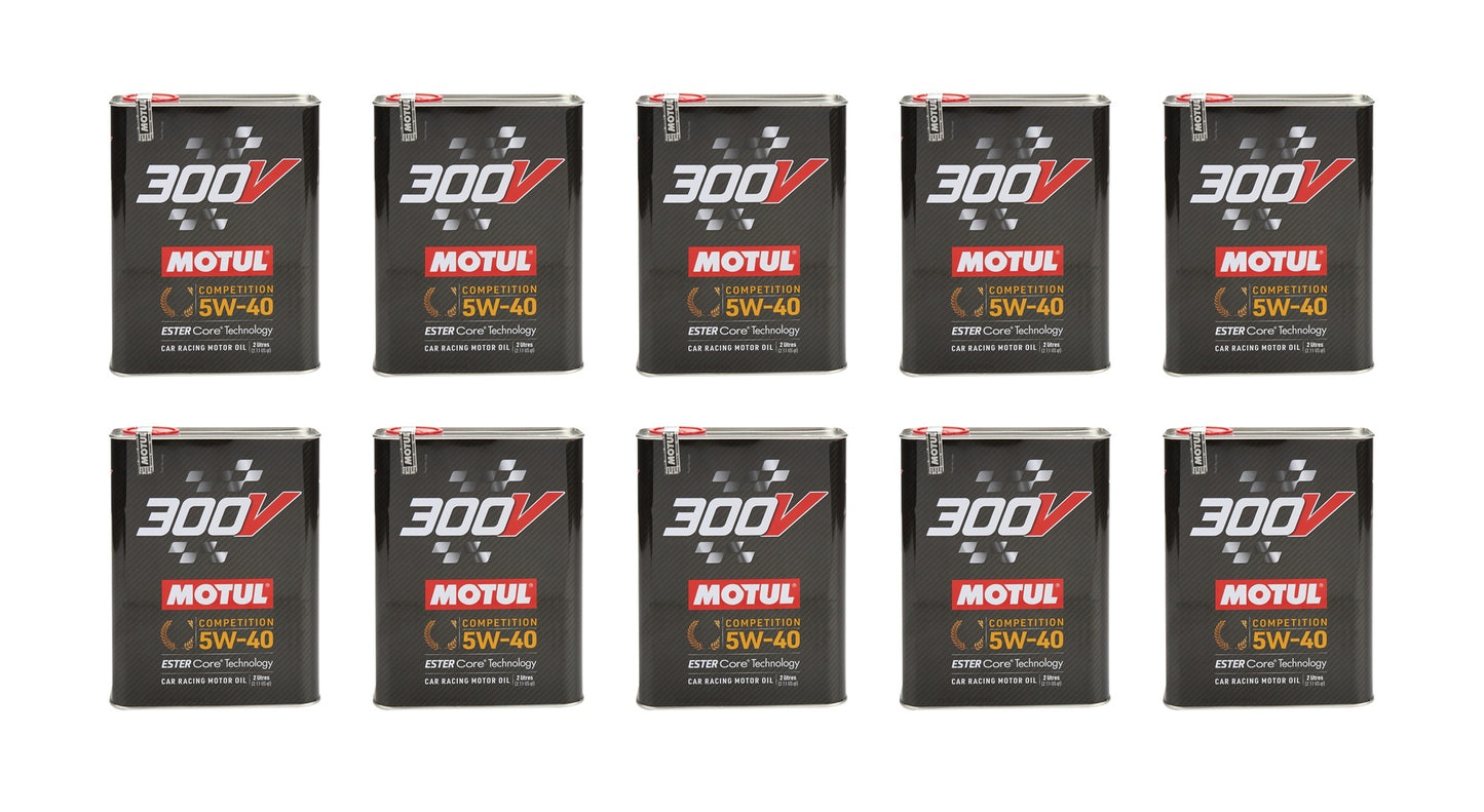 Motul Usa MTL110817-10 300V 5w40 Racing Oil Cas 10x2 Liters