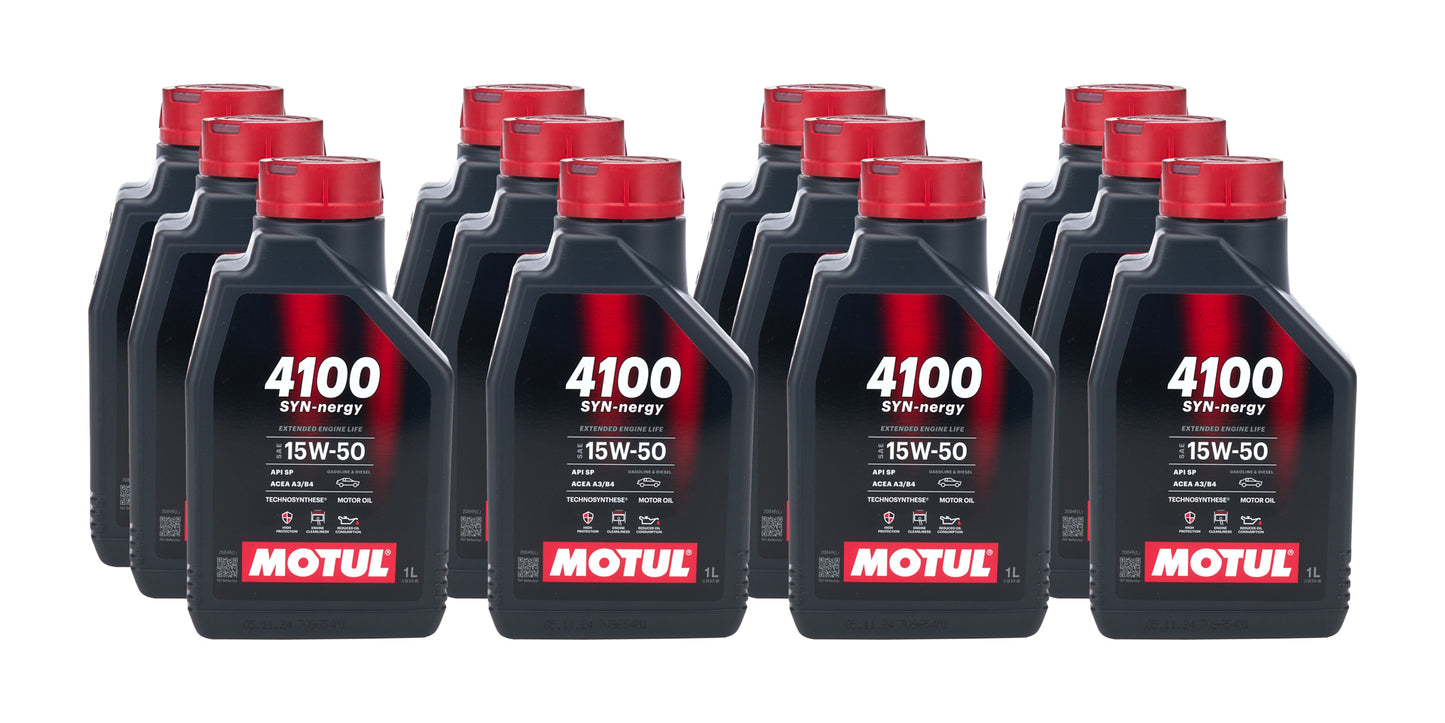 Motul USA MTL113161-12 4100 Power 15w50 Oil Case 12 x 1 Liter