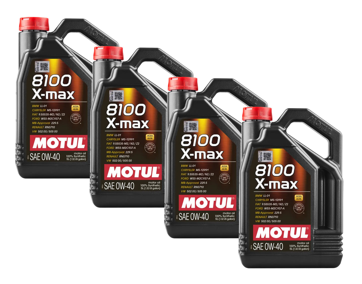 Motul USA MTL114864-4 8100 X-Max 0W40 Oil Case 4 x 5 Liter Bottle