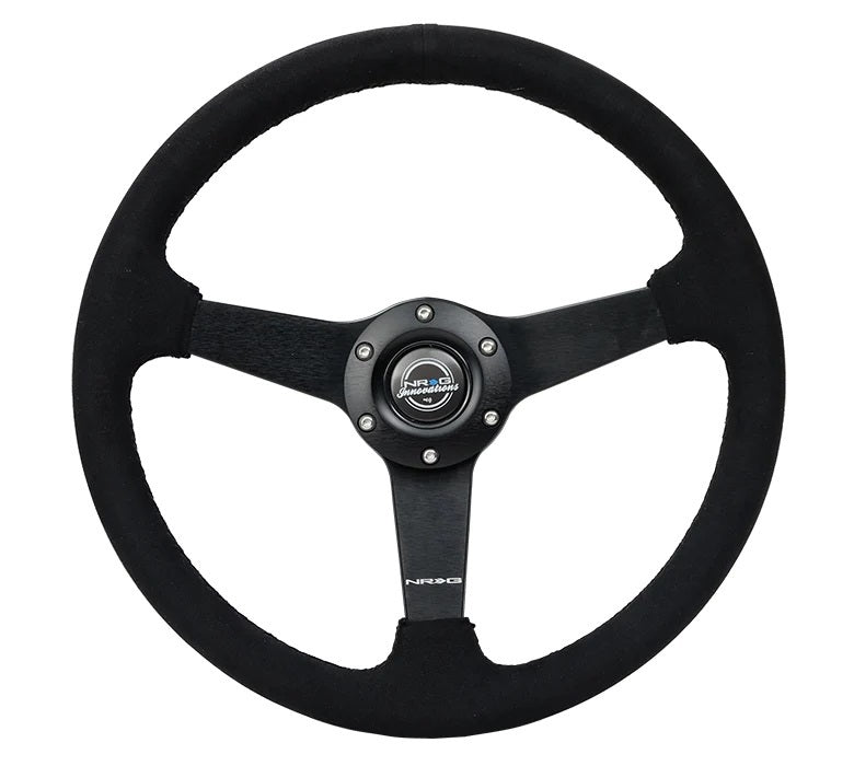 Nrg Innovation NRGRST-037MB-SA Steering Wheel 350mm 1.5 in Dish Black Alcantara