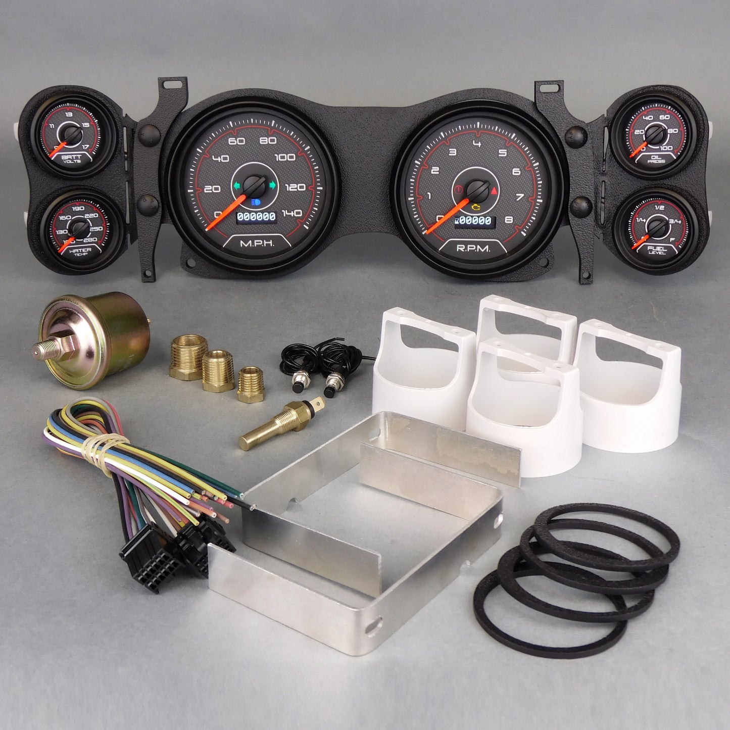 New Vintage Usa NVG20670-01 Gauge Kit Camaro 70-78 CFR Red