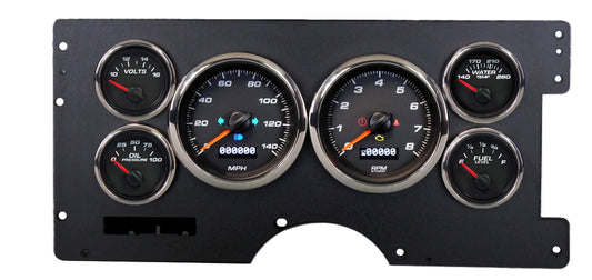 New Vintage Usa NVG89101-01 Gauge Kit GM Truck 88-94 Performance II Black
