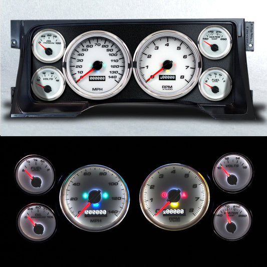 New Vintage Usa NVG95101-03 Gauge Kit GM Truck 95-98 Performance White