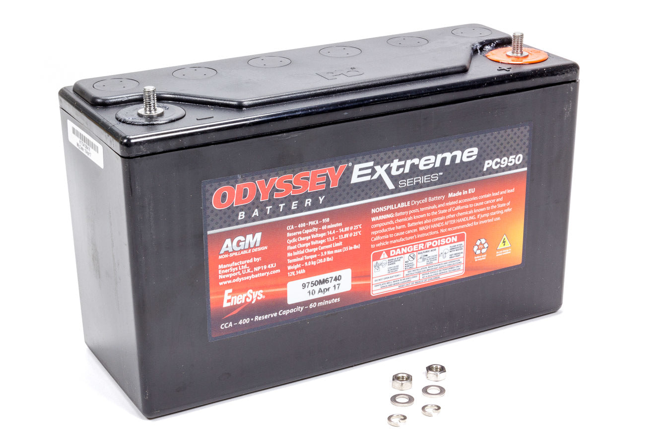 Odyssey Battery ODYPC950 Battery 400CCA/500CA M6 Stud Terminal