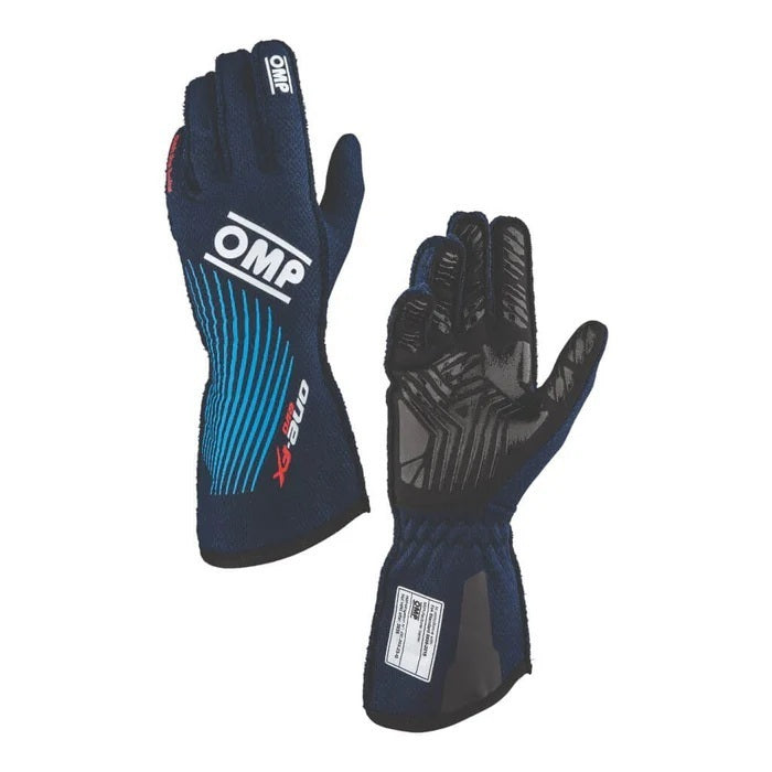 OMP Racing, Inc. OMPIB0-0773-C01-244-M ONE EVO FX GLOVES my2026 FIA 8856-2018 NAVY BLUE