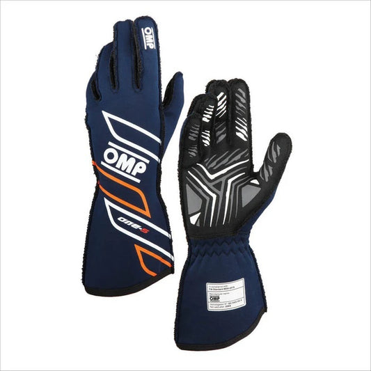 Omp Racing, Inc. OMPIB0-0778-A01-249-XL ONE-S GLOVES my2025 FIA 8856-2018 NAVY BLUE / FL