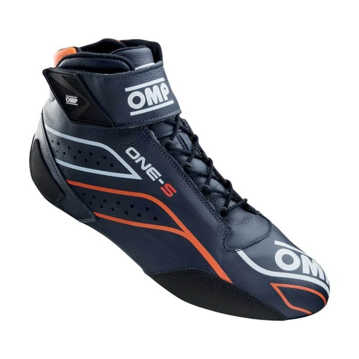OMP Racing, Inc. OMPIC0-0822-A03-249-40 ONE-S SHOES FIA 8856-201 8/SFI NAVY BLUE / FLUO O