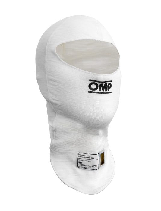 Omp Racing, Inc. OMPIE0-0794-A01-020-S Tecnica EVO Balaclava FIA8856 White Size SM