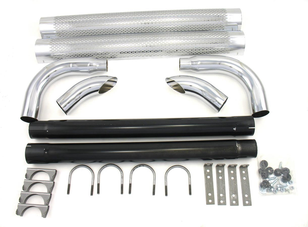 Patriot Exhaust PEPH1080 Chrome Side Pipes - 80in