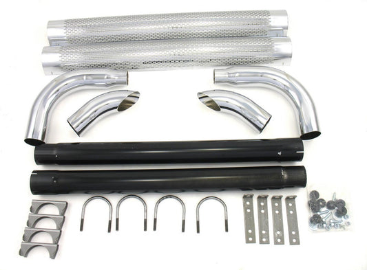 Patriot Exhaust PEPH1080 Chrome Side Pipes - 80in