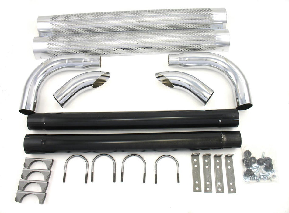 Patriot Exhaust PEPH1080 Chrome Side Pipes - 80in