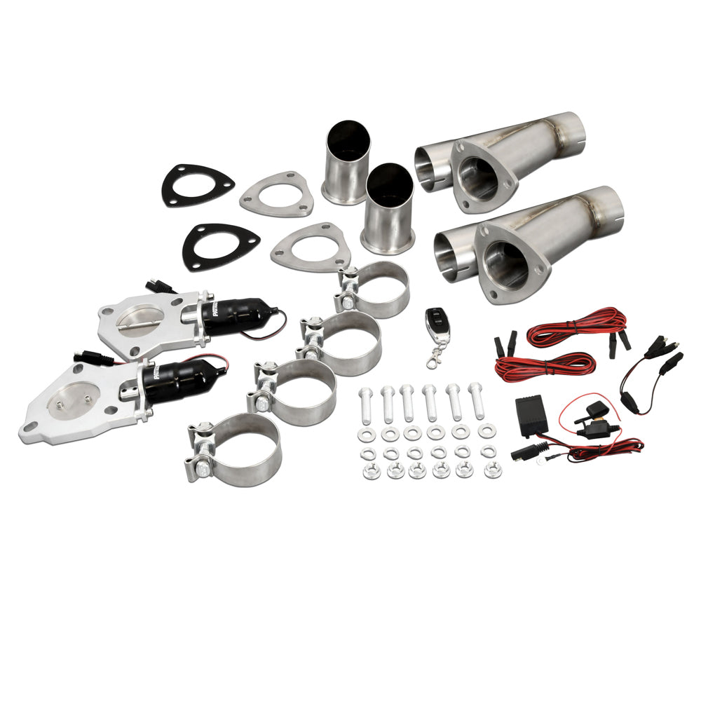 Patriot Exhaust PEPPEC250K 2.5 Electric Cutout Dual System w/Remote