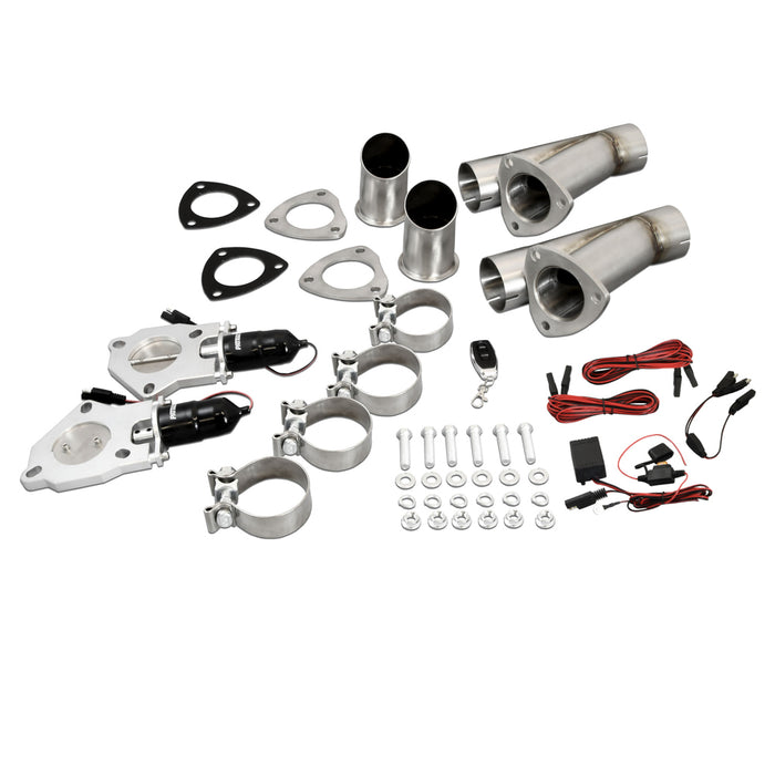 Patriot Exhaust PEPPEC250K 2.5 Electric Cutout Dual System w/Remote