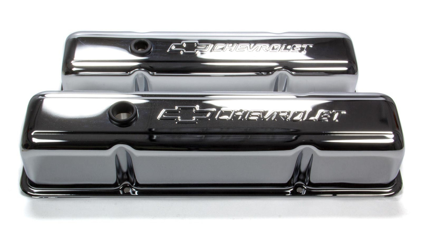 Proform PFM141-101 SBC Chrome Bowtie V/C's - Tall w/o Baffle