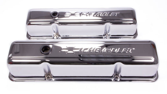 Proform PFM141-103 SBC Chrome Bowtie V/C's - Tall w/Baffle