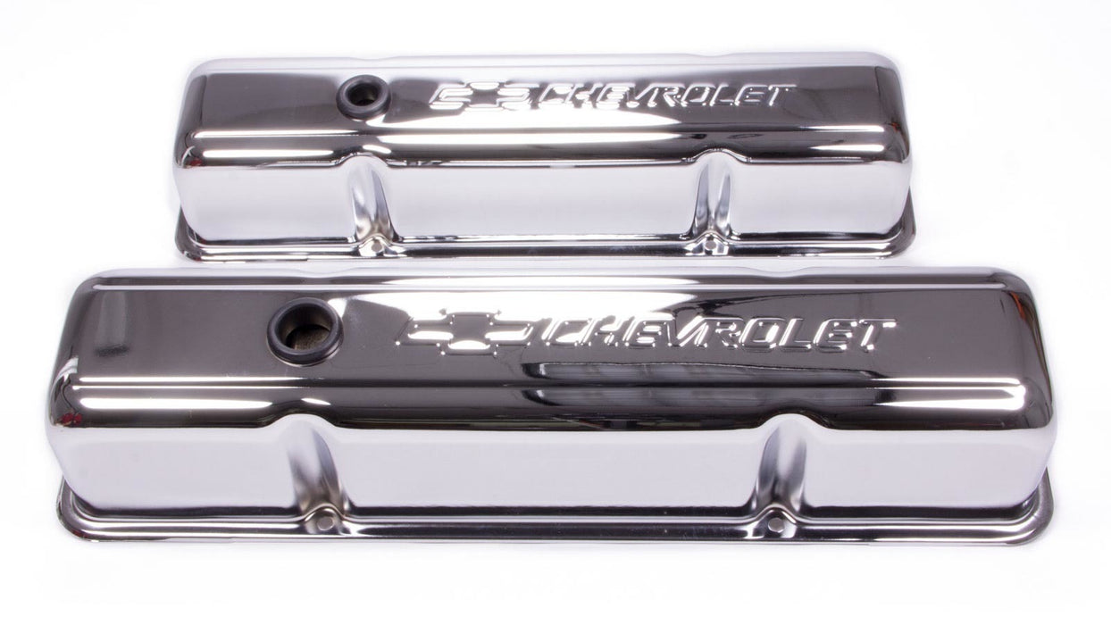 Proform PFM141-103 SBC Chrome Bowtie V/C's - Tall w/Baffle