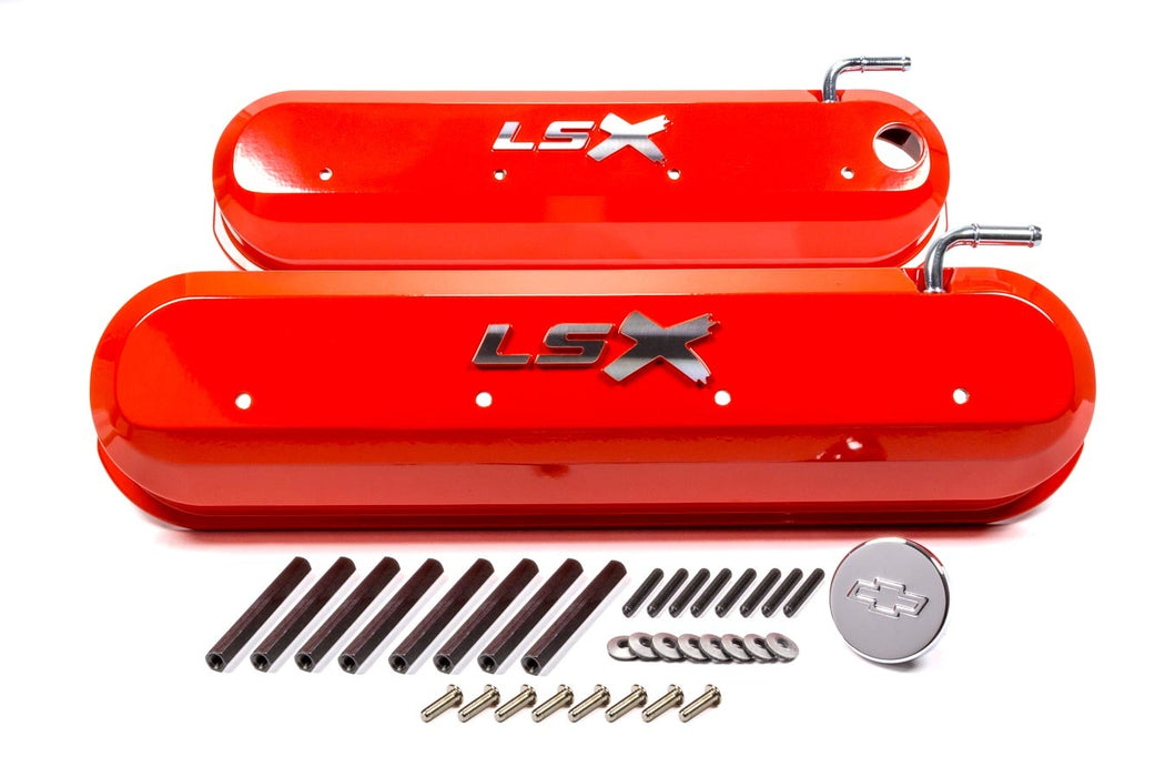 Proform PFM141-257 GM LS Valve Covers - Slant Edge - Orange