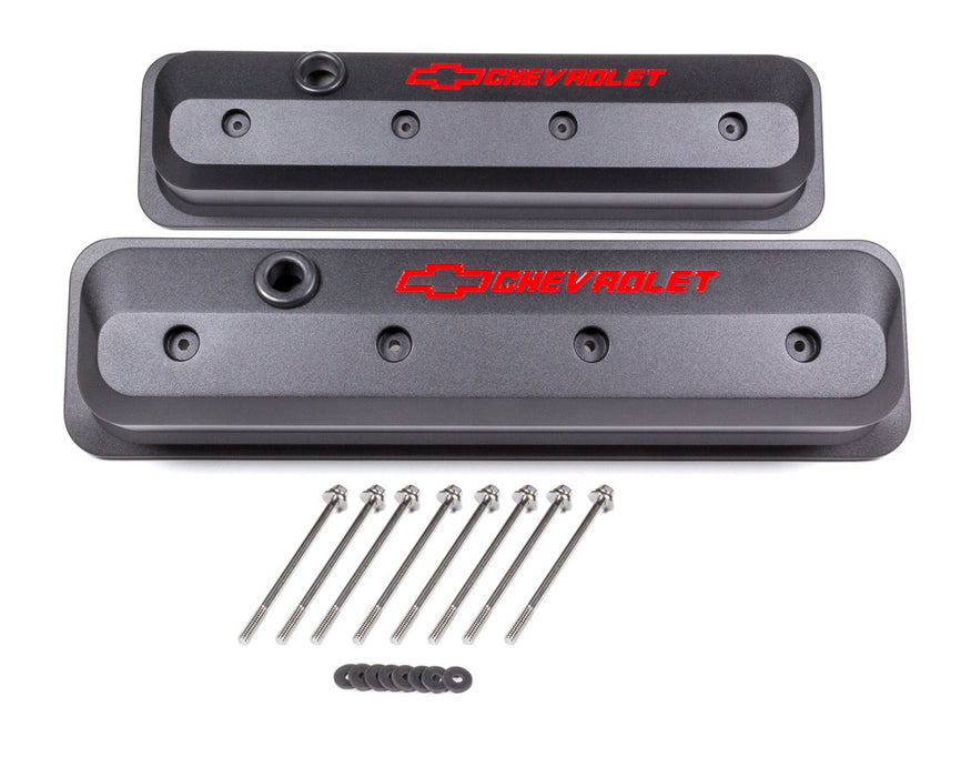 Proform PFM141-845 SBC Valve Cover Slant Edge Black Crinkle
