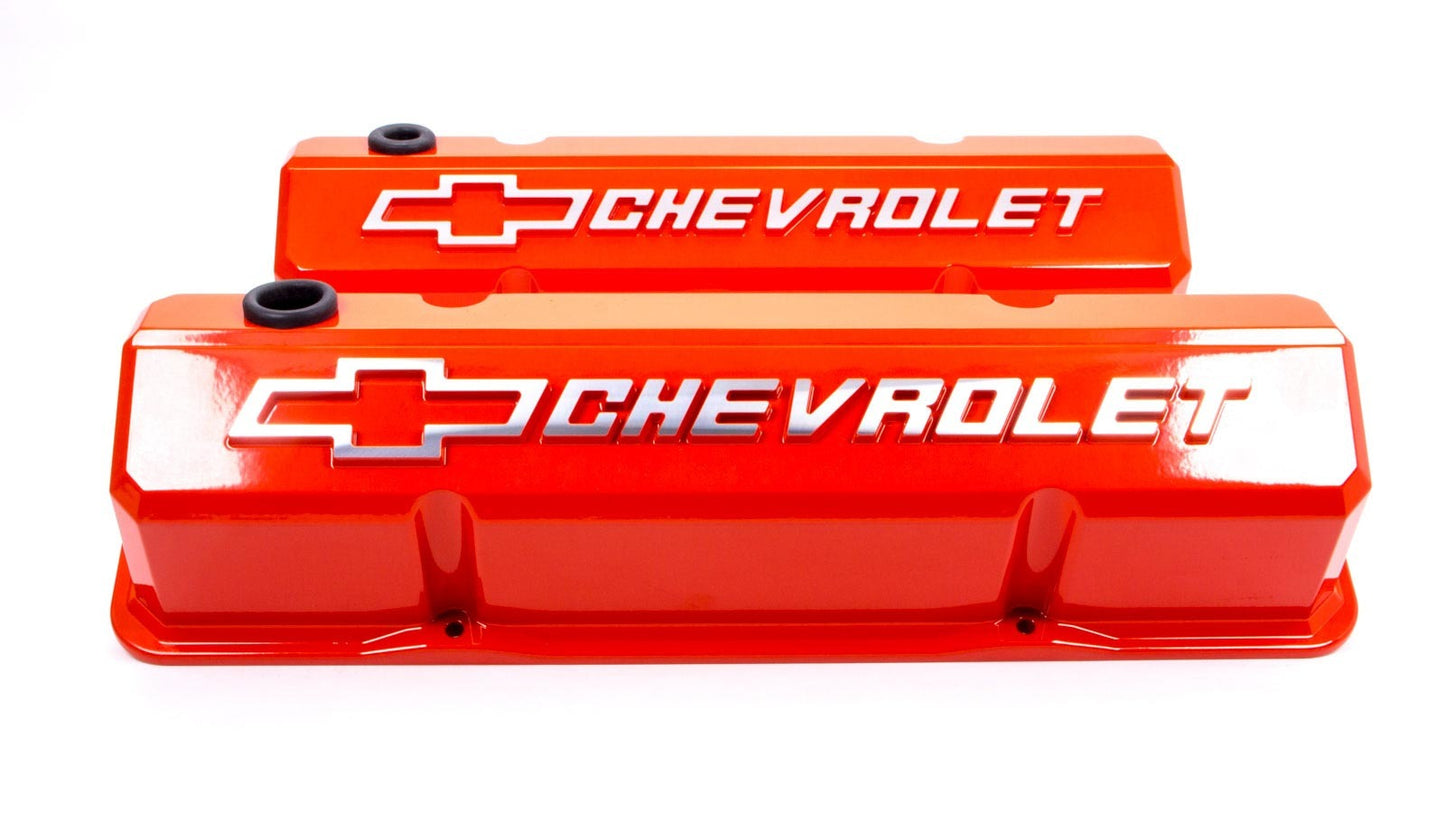 Proform PFM141-924 SBC Slant Edge Chevy Orange V/C Tall Rec Logo
