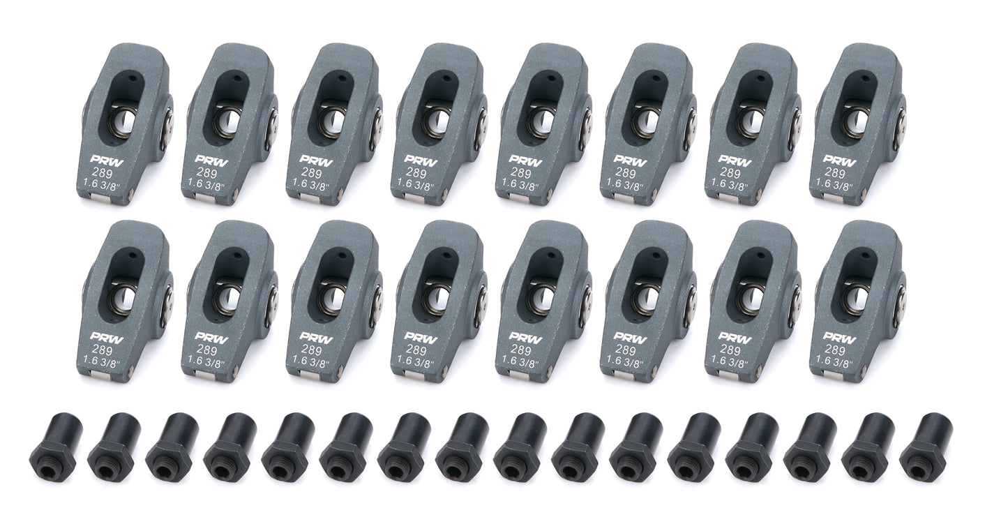 Prw Industries Inc. PQX6528901 SBF Roller Rocker Arms - 1.6 Ratio 3/8 Stud