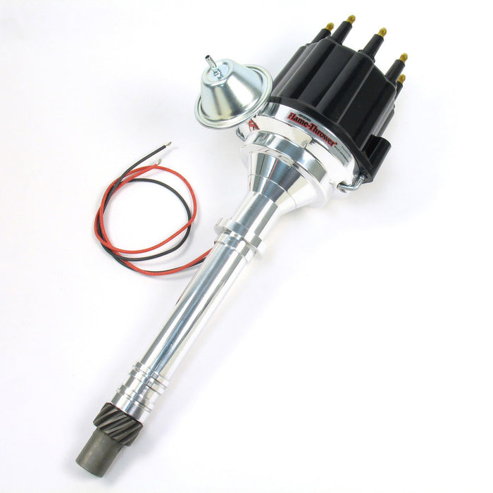 Pertronix Ignition PRTD100710 SBC/BBC Billet Dist. w/ Black Cap & Male Tower