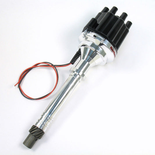 Pertronix Ignition PRTD100800 SBC/BBC Billet Dist. w/ Black Cap
