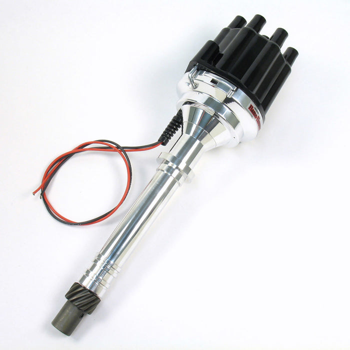 Pertronix Ignition PRTD100800 SBC/BBC Billet Dist. w/ Black Cap