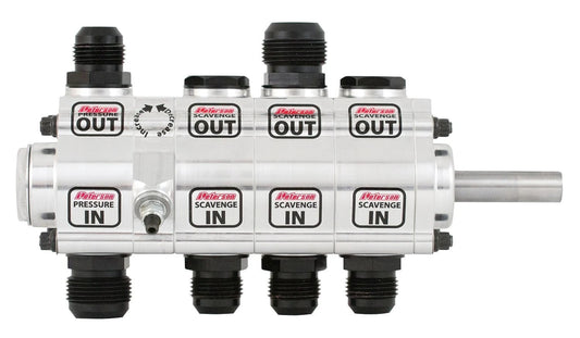 Peterson Fluid PTR04-4066 Oil Pump 4 Stage L/S w/ Rear Drive Drag