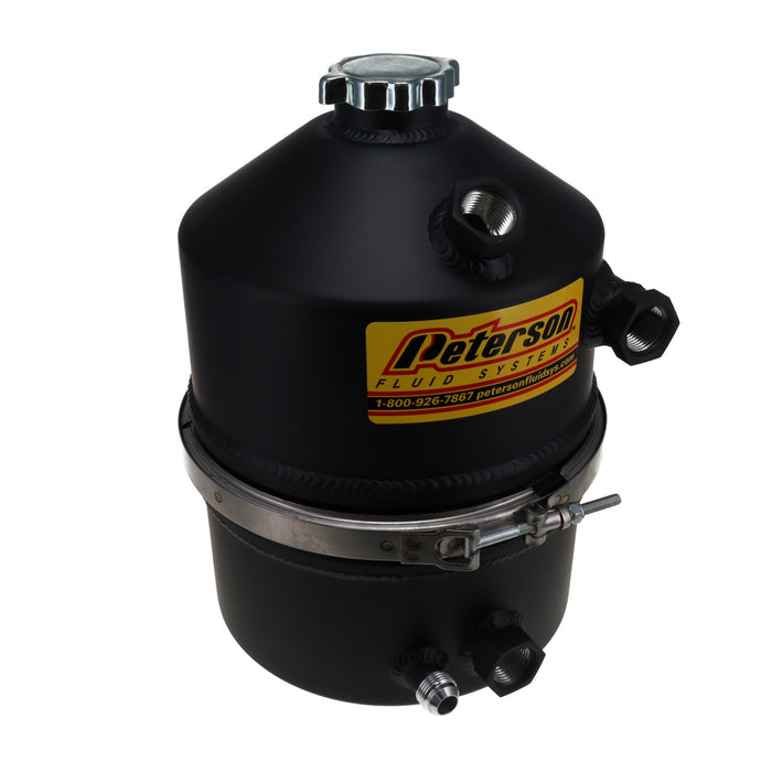 Peterson Fluid PTR08-0009-BLK Oil Tank 3 Gallon Dual Scavenge Black