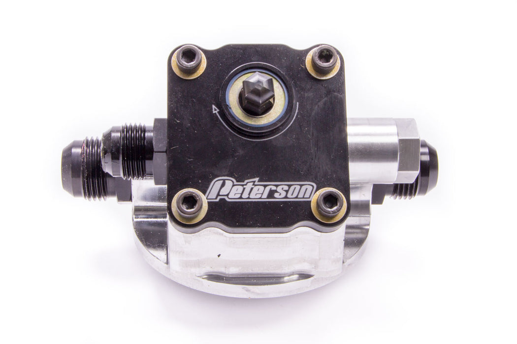 Peterson Fluid PTR09-1502 Engine Primer Oil Filter Mount 12an Chevy L to R