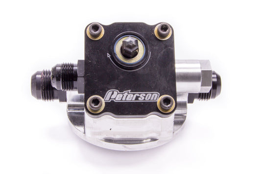 Peterson Fluid PTR09-1502 Engine Primer Oil Filter Mount 12an Chevy L to R