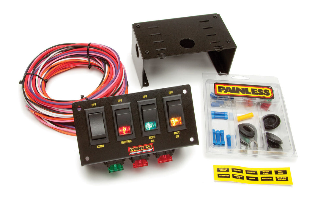 Painless Wiring PWI50301 4 Switch Panel W/Harness