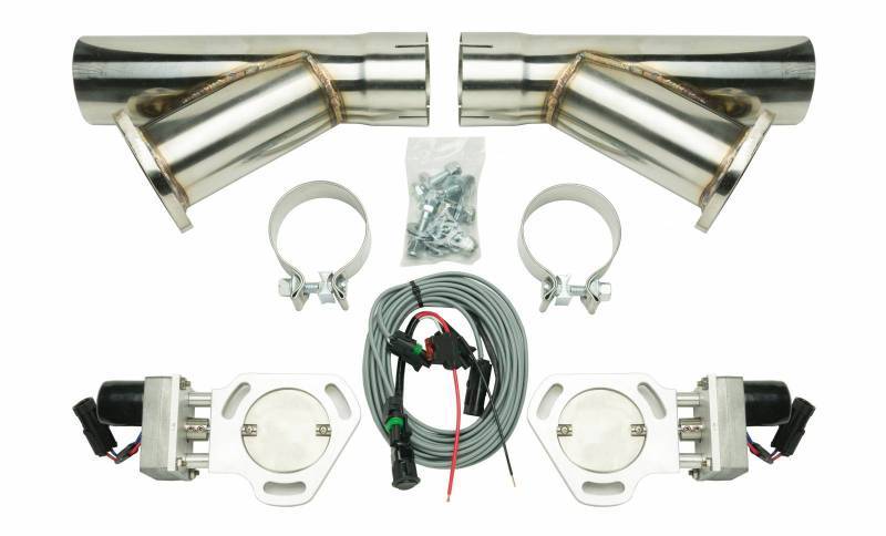 Pypes Performance Exhaust PYPHVE10K3 Dual Electric Exhaust Cutout 3in w/Y-Pipes