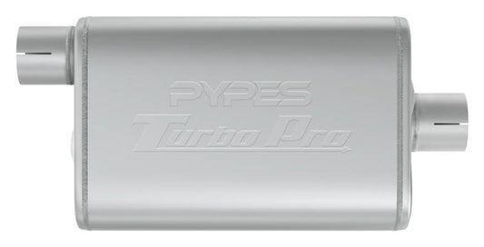 Pypes Performance Exhaust PYPMVT13 Turbo Pro Muffler 2.5in Offset In/Center Outlet