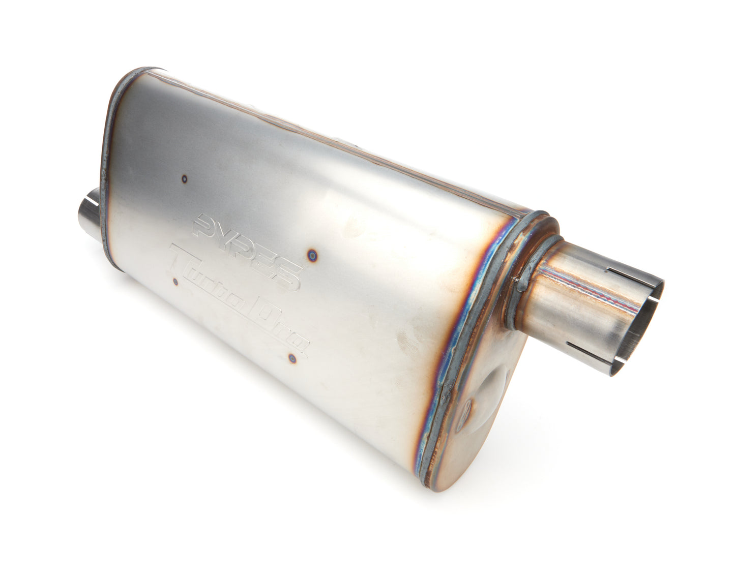 Pypes Performance Exhaust PYPMVT30 Turbo Pro Muffler 18in 2.5in Offset In/Out