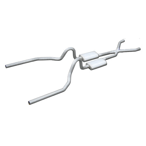 Pypes Performance Exhaust PYPSFM03S 64-70 Mustang V8 2.5in Exhaust System w/X-Pipe